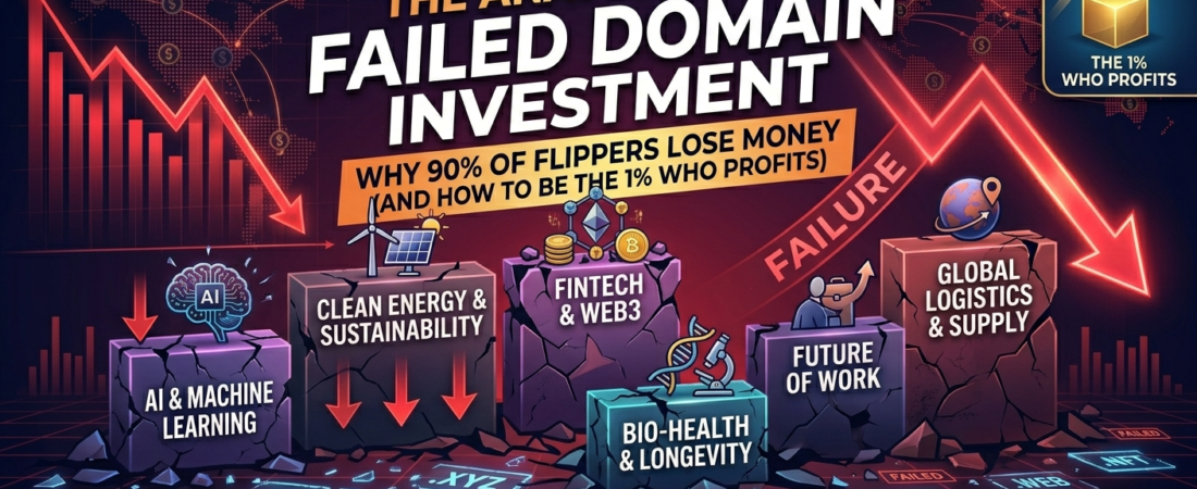 The Anatomy of a Failed Domain Investment: Why 90% of Flippers Lose Money (and How to Be the 1% Who Profits)