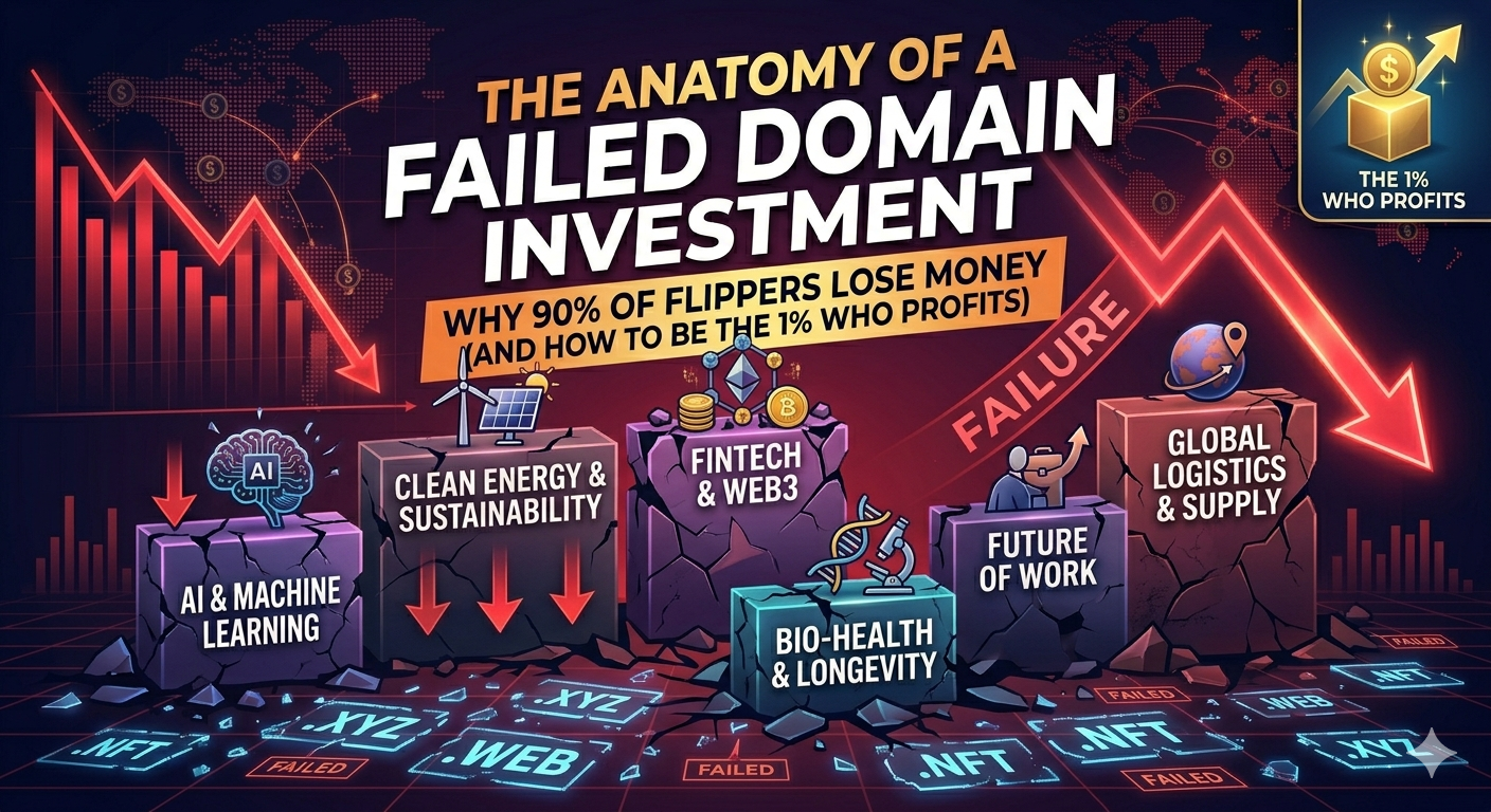 The Anatomy of a Failed Domain Investment: Why 90% of Flippers Lose Money (and How to Be the 1% Who Profits)