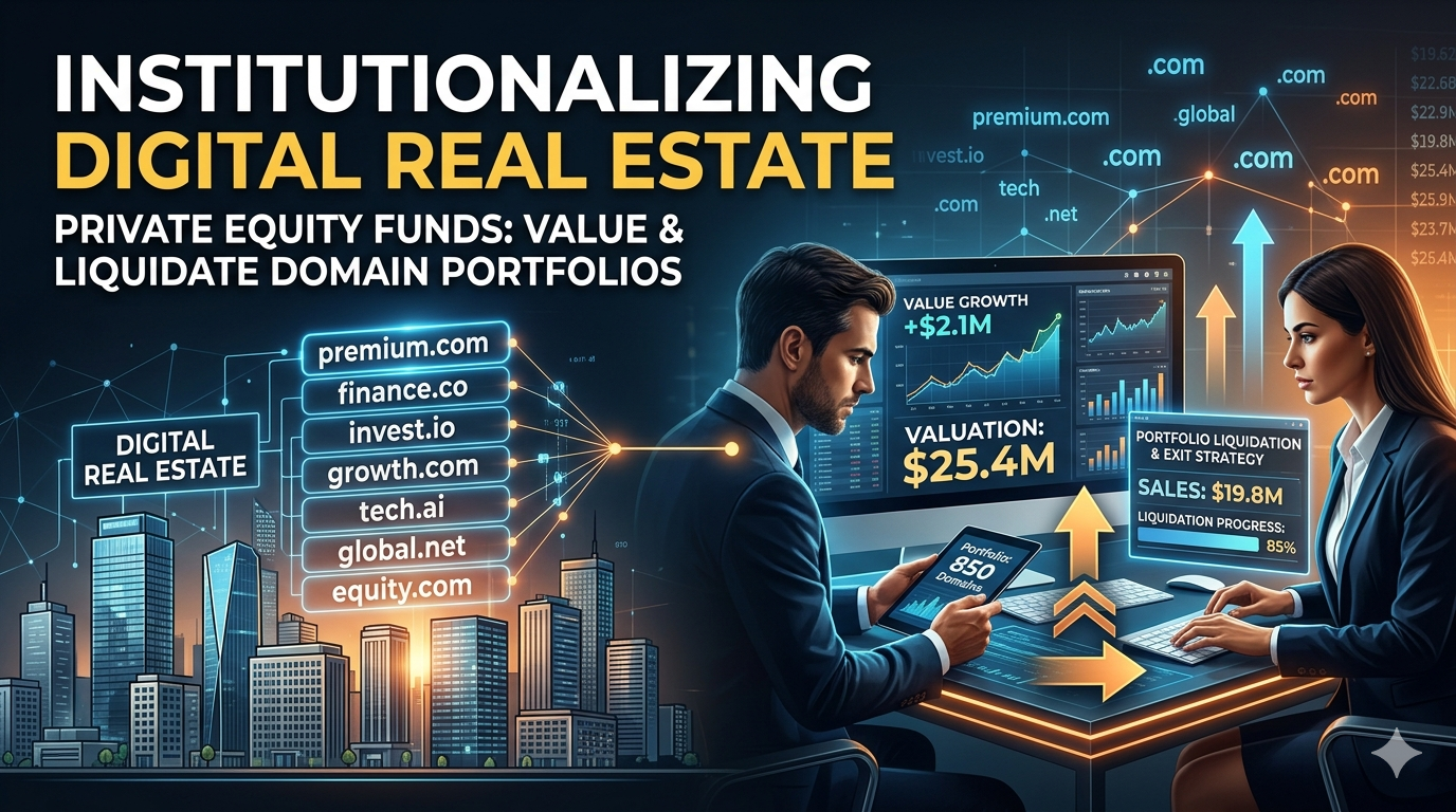 Institutionalizing Digital Real Estate: How Private Equity Funds Value and Liquidate Domain Portfolios
