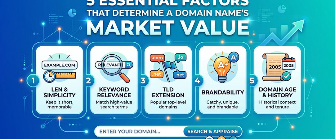 5 Essential Factors That Determine a Domain Name’s Market Value