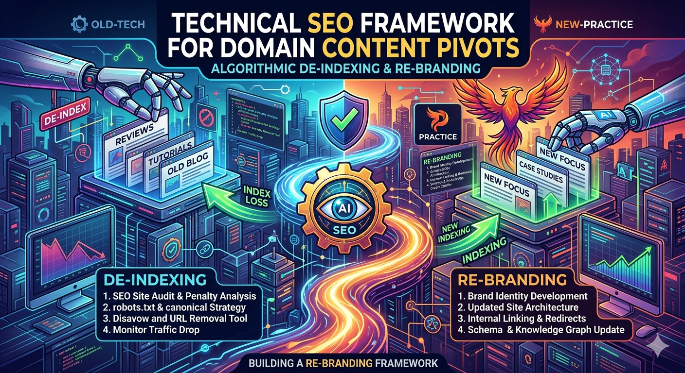 Algorithmic De-indexing and Re-branding: Technical SEO Frameworks for Domain Content Pivots
