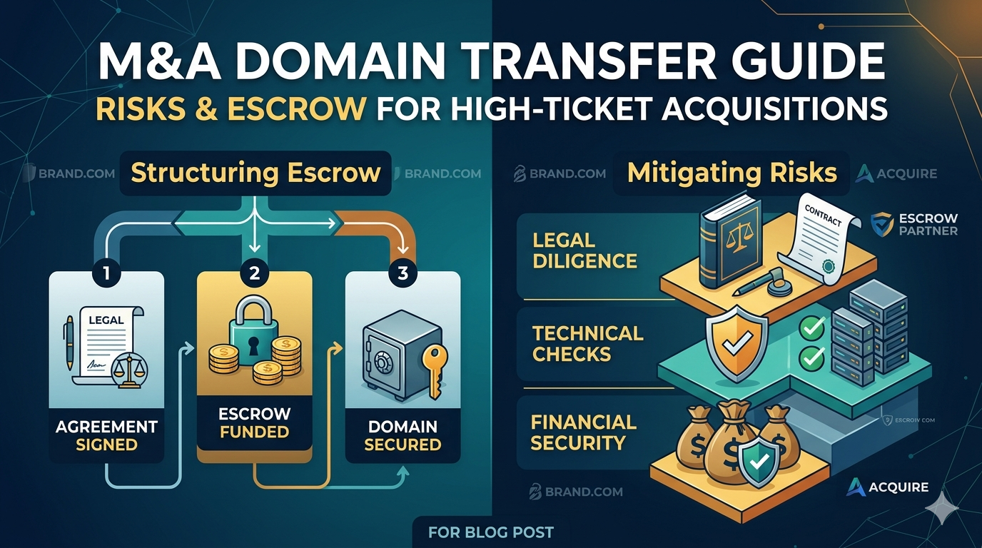 The M&A Domain Transfer Guide: Mitigating Risks and Structuring Escrow in High-Ticket Brand Acquisitions